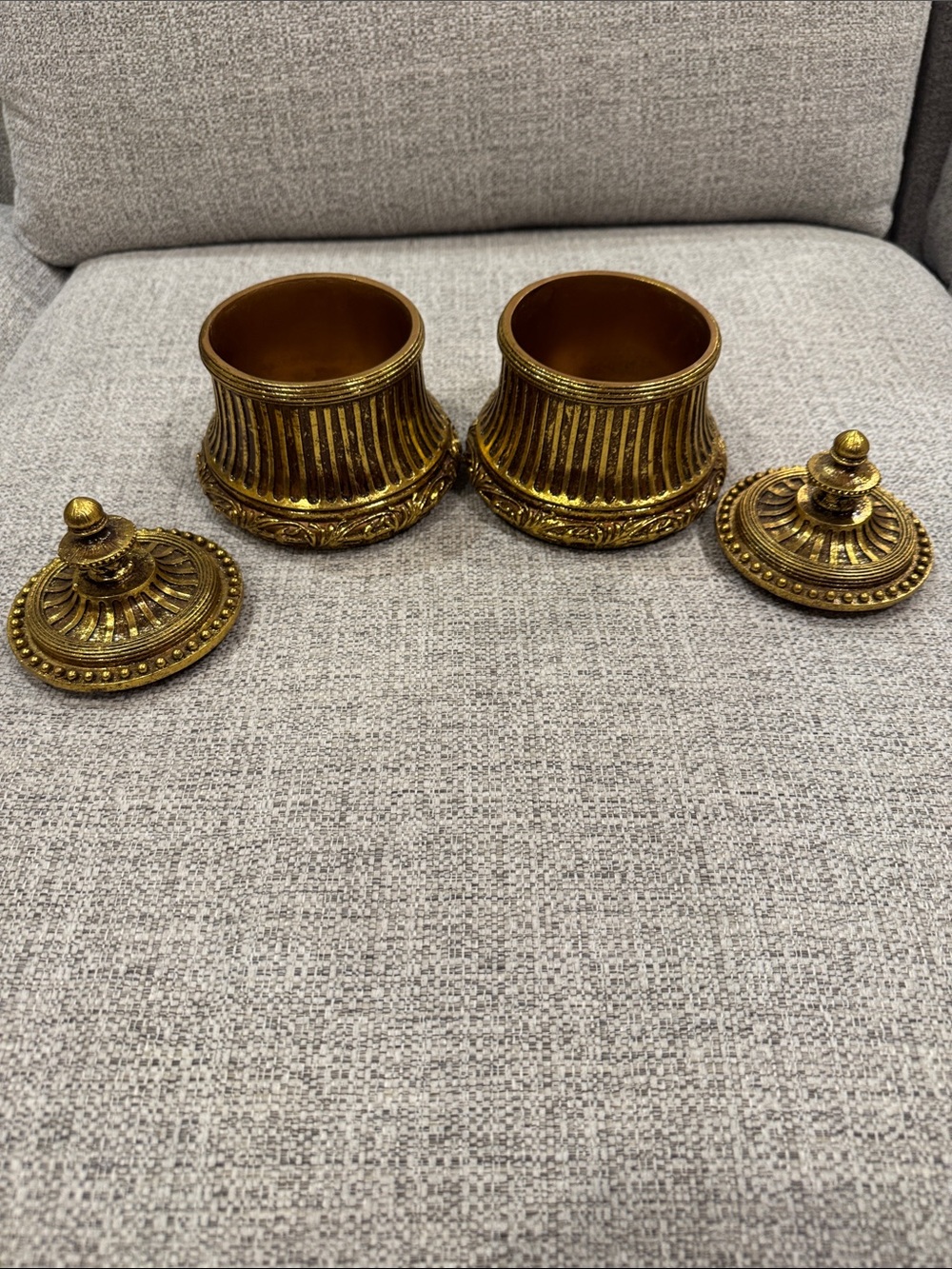 Goldtone replica inkwell